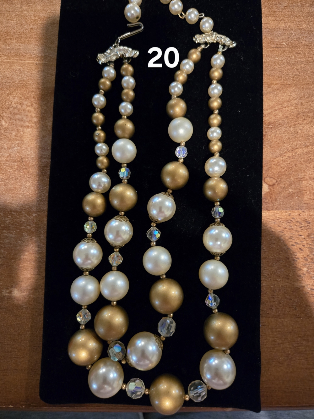 Gold and Pearl Beaded Statement Necklace - Elegant Women’s Jewelry